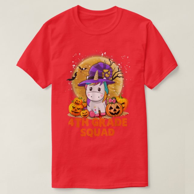 T-shirt Cute 4e grade Squad Unicorn Costume d'Halloween Ki (Design devant)