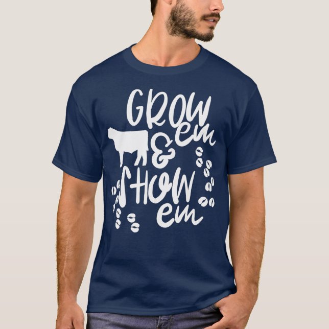 T-shirt Cute 4H FFA Grow em Afficher Animaux de bétail (Devant)