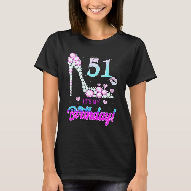 T-shirt Cute 51 Years Old It's My 51st Birthday Party (Devant)