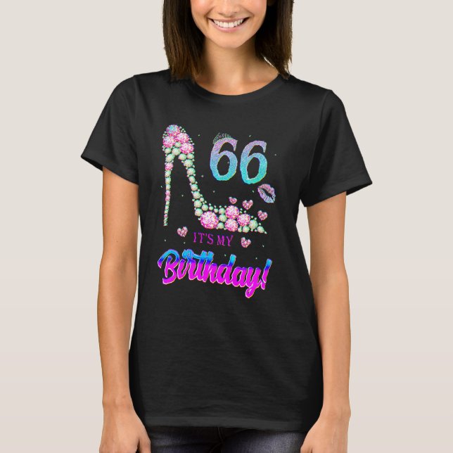 T-shirt Cute 66 Years Old It's My 66th Birthday Party (Devant)