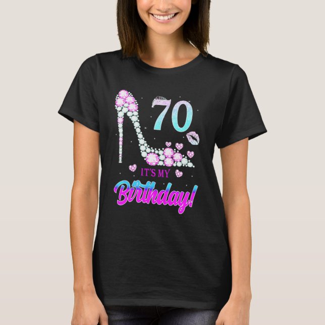 T-shirt Cute 70 Years Old It's My 70th Birthday Party (Devant)