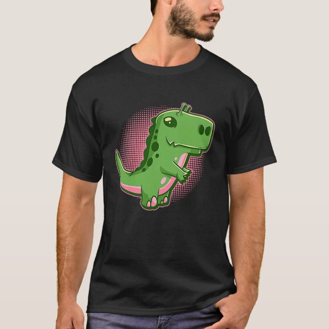 T-shirt Cute Alien Rex Dinosaur Extraterrestres Trex (Devant)