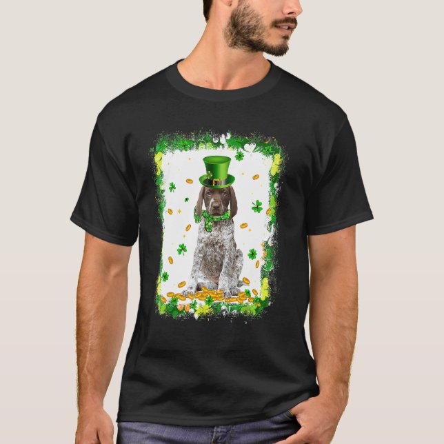 T-shirt Cute Allemand Pointer Dog St patrick Da (Devant)