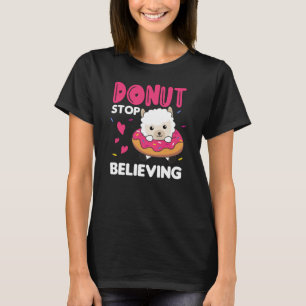 T-shirt Cute Alpaca Animaux Amusants En Rose De Donut