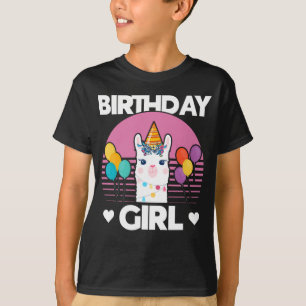 T-shirt Cute Alpaca Girl Llama fête d'anniversaire