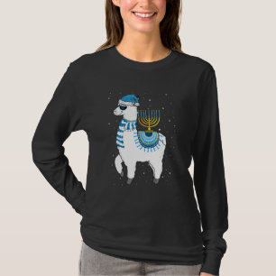 T-shirt Cute Alpaca Menorah Hanoukka Llama Chanukah Christ