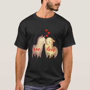 T-shirt Cute Amour Véritable Lama Amoureux Costume Humain