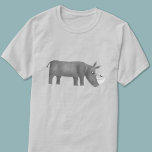 T-shirt Cute Amoureux des animaux Rhinoceros<br><div class="desc">Illustration amusante de rhinocéros pour les amoureux des animaux et de la faune.</div>