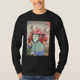 T-shirt Cute Ancienne Chat Japonais Artwork Japonais Ceris