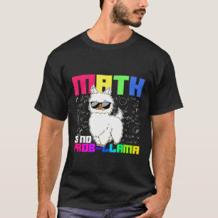 T-shirt Cute animal Alpaca Llama Mathématiques Mathématiqu