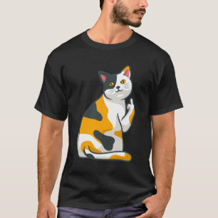 T-shirt Cute Animal Chat Qui Te Flippe Du Doigt Moyen