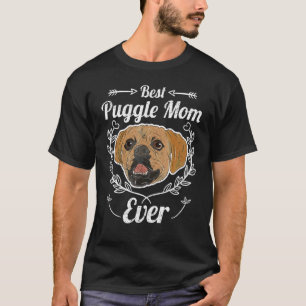 T-shirt Cute animal chien Puggle maman maman maman maman m