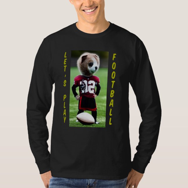 T-shirt Cute Animal Football player (Devant)