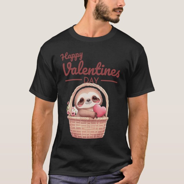 T-shirt Cute Animal Heart Panda Bonne Saint Valentin 13 (Devant)