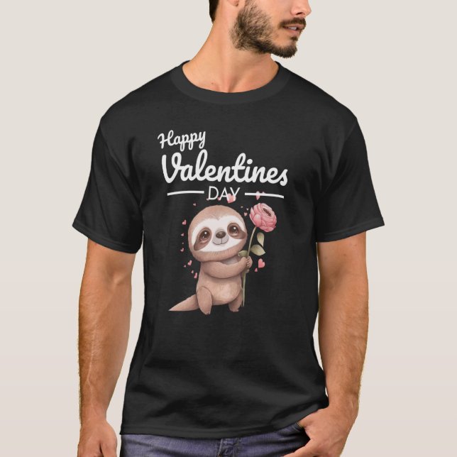 T-shirt Cute Animal Heart Panda Bonne Saint Valentin Joyeu (Devant)