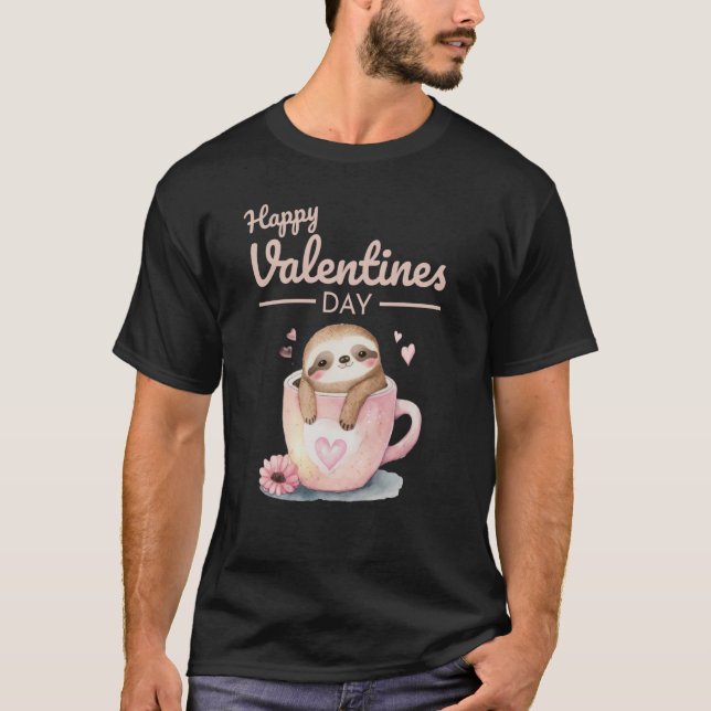 T-shirt Cute Animal Heart Panda Bonne Saint Valentin Joyeu (Devant)