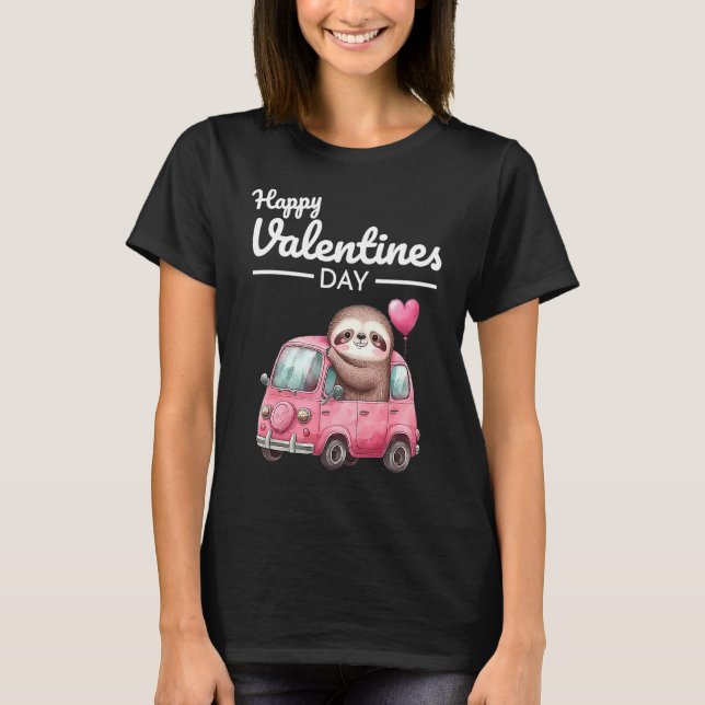 T-shirt Cute Animal Heart Panda  Happy Valentine Day  15 (Devant)