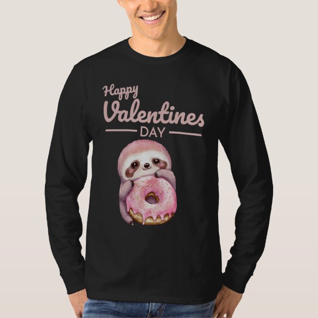 T-shirt Cute Animal Heart Panda  Happy Valentine Day  20 (Devant)
