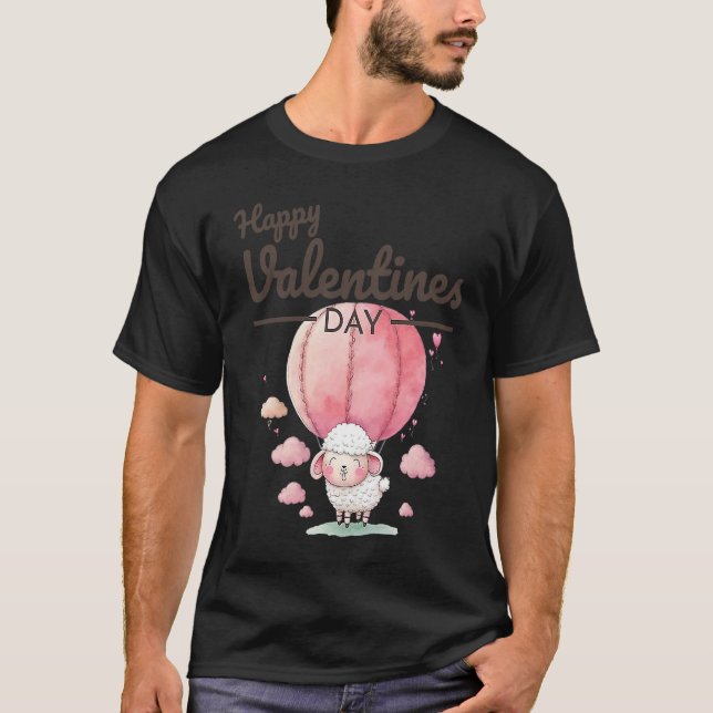 T-shirt Cute Animal Heart Panda  Happy Valentine Day  33 (Devant)