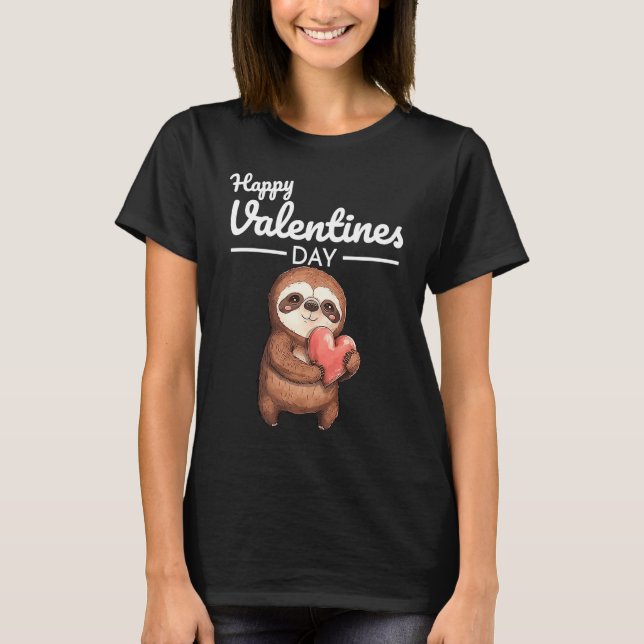 T-shirt Cute Animal Heart Panda  Happy Valentine Day  4 (Devant)