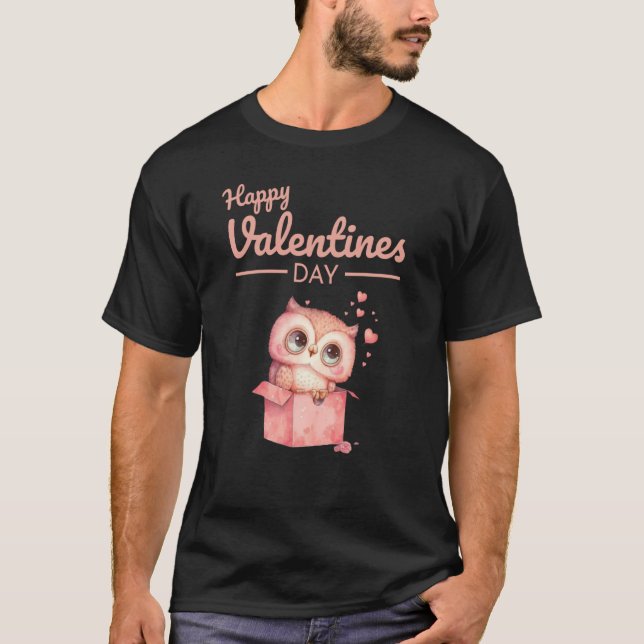 T-shirt Cute Animal Heart Panda Happy Valentine Day  58 (Devant)