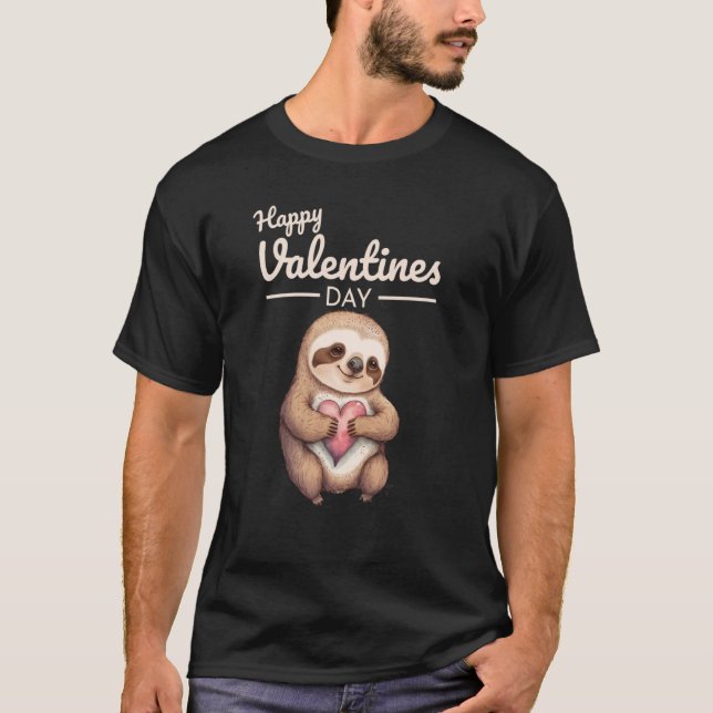 T-shirt Cute Animal Heart Panda Happy Valentine Day  6 (Devant)