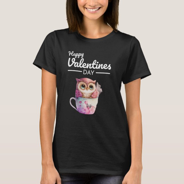 T-shirt Cute Animal Heart Panda Happy Valentine Day  74 (Devant)