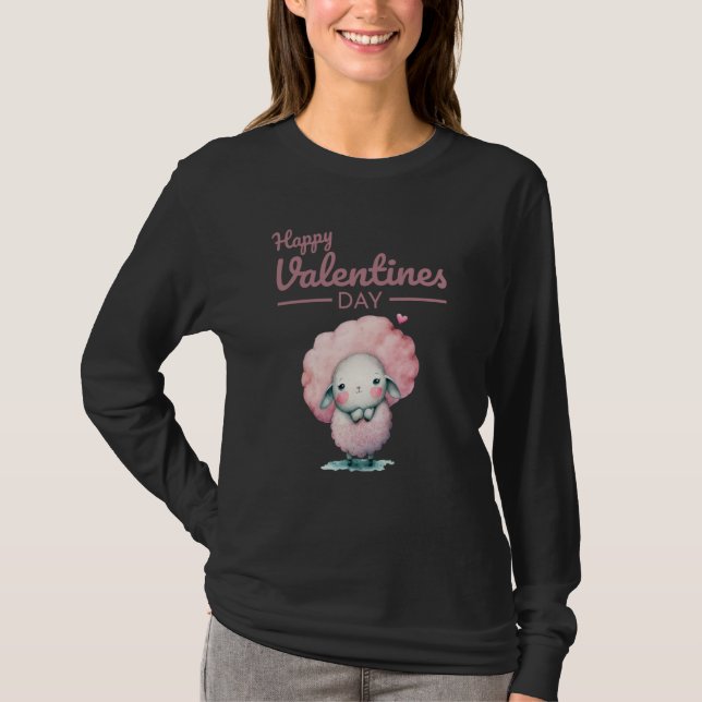 T-shirt Cute Animal Heart Panda Happy Valentine Day  85 (Devant)