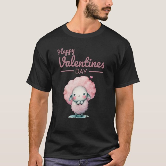T-shirt Cute Animal Heart Panda Happy Valentine Day  85 (Devant)