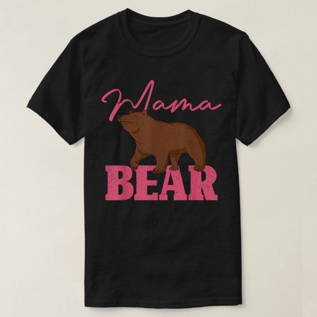 T-shirt Cute Animal Mom Family Mommy Bear Mama Bear 527  (Design devant)