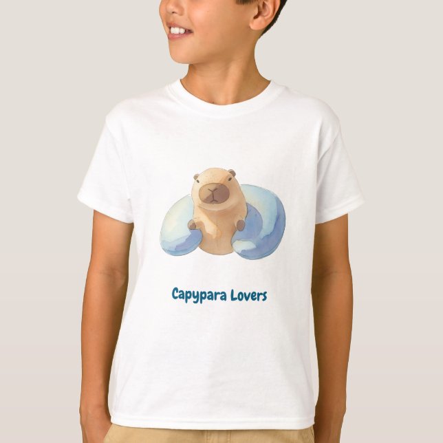 T-shirt Cute Animal Shirt for Capybara Lovers (Devant)