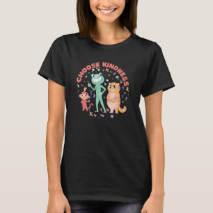 T-shirt Cute Animaux Grenouille, Singe Et Chat Amis Choisi