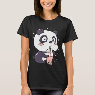 T-shirt Cute Anime Panda Boit Boba Bubble Tea l Fun