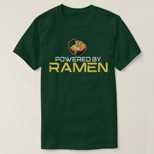 T-shirt Cute Anime powered by ramen  (Design devant)