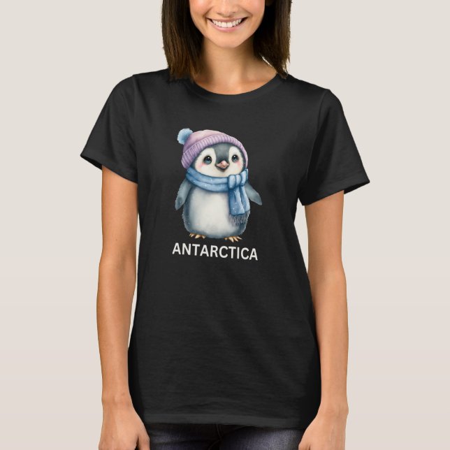 T-shirt Cute Antarctica Penguin Animal for the Zoo (Devant)