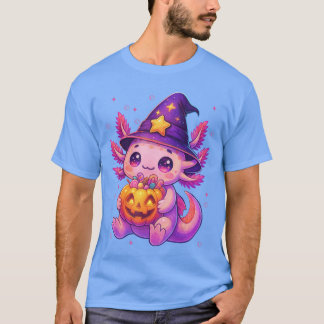 T-shirt Cute Aolotl Witch Pumpkin Halloween Costumes Girls