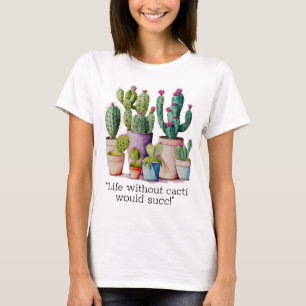 T-shirt Cute aquarelle cactus succulents dans les pots