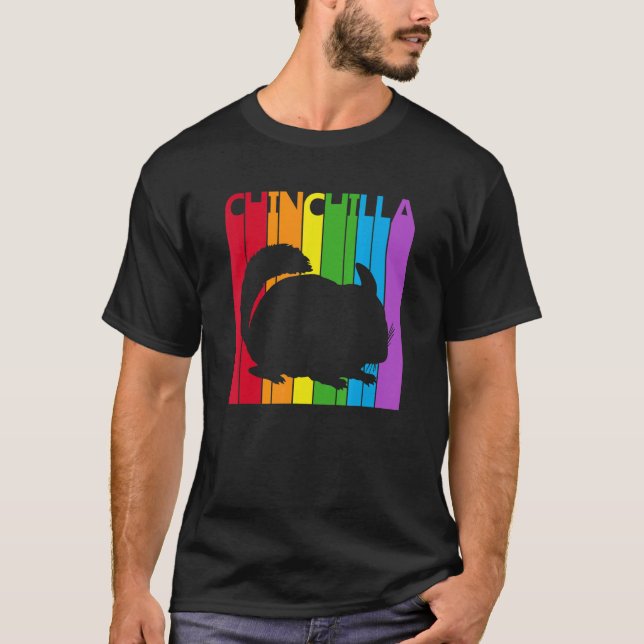 T-shirt Cute arc-en-ciel Chinchilla Animal (Devant)