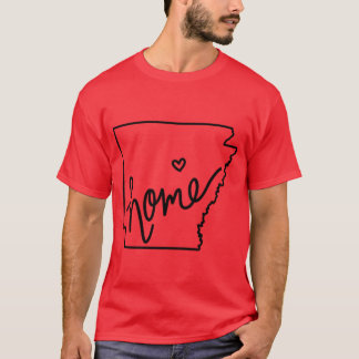 T-shirt Cute Arkansas Home State Outline Pin Buttons