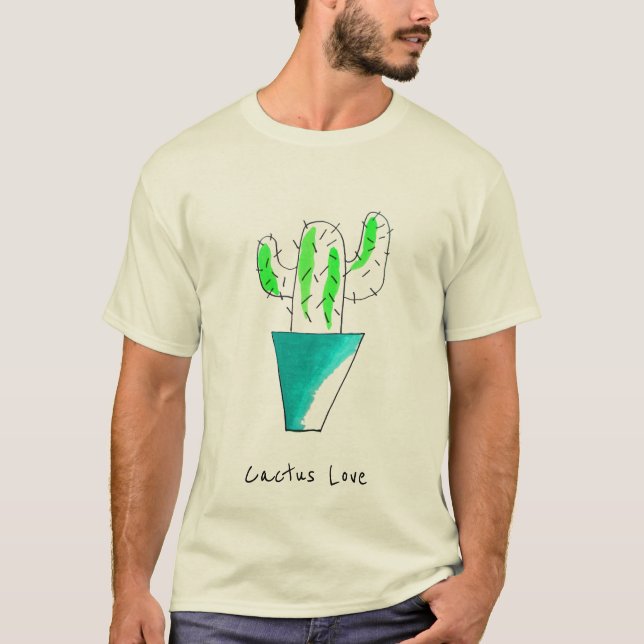 T-shirt Cute art plante mexicain de cactus (Devant)