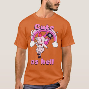 T-shirt Cute As Hell Kawaii Baphomet Pastel Goth Emo Pun