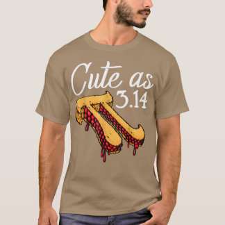 T-shirt Cute As Pi Pizza Funny Mathletics Anniversaire Pi