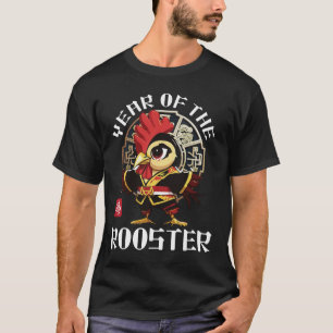 T-shirt Cute Asiatique Chinois Rooster Zodiac Lunaire Anné