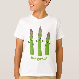 T-shirt Cute asperges chantant un trio végétal dessin anim