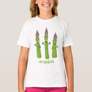 T-shirt Cute asperges chantant un trio végétal dessin anim