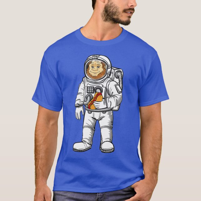 T-shirt Cute Astronaut Astronomie Bigfoot Hotdog Amateurs (Devant)