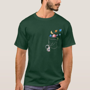 T-shirt Cute Astronaut Pocket Galaxy