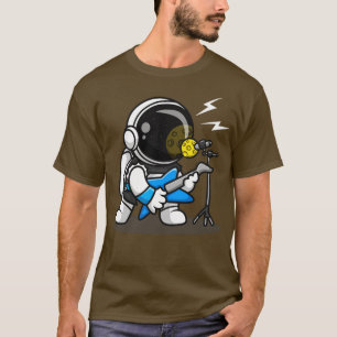T-shirt Cute Astronaut Rocker Avec Dessin De Guitare