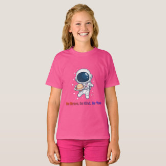 T-shirt Cute Astronaut Saturn Planet Space Explorer