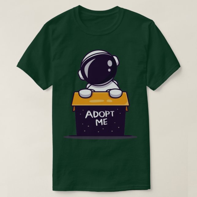 T-shirt Cute astronaute en boîte (Design devant)